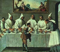Zurbarn: San Hugo en el refectorio de los cartujos